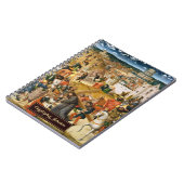 Christus met het kruis  kunst gouden monogram notitieboek (Linkerzijde)