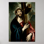 Christus met het Kruis (Licht 1) Poster (Voorkant)