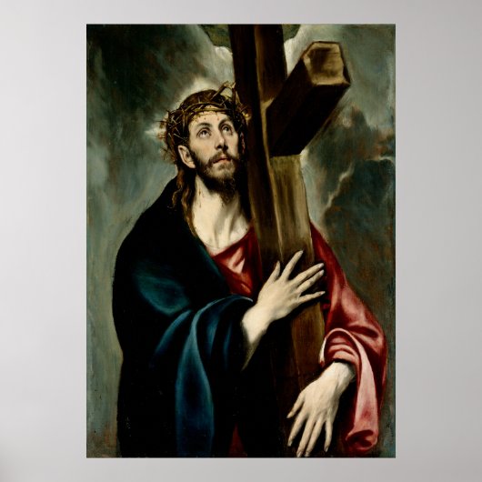 Christus met het Kruis (Licht 1) Poster (Voorkant)
