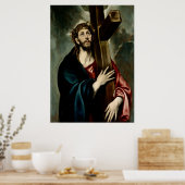 Christus met het Kruis (Licht 1) Poster (Keuken)
