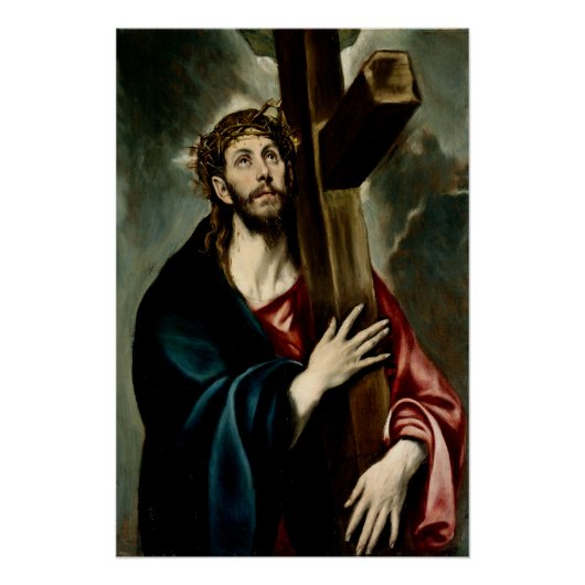 Christus met het Kruis (Licht 1) Poster (Voorkant)