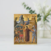 Christus met het kruisorthodoxe Christelijke icoon Briefkaart (Staand voorkant)