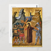 Christus met het kruisorthodoxe Christelijke icoon Briefkaart (Voorkant / Achterkant)