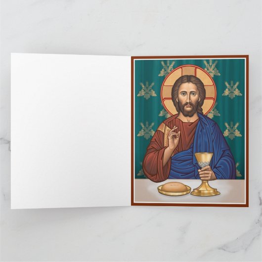 Christus met Kelk Kaart (Binnen)