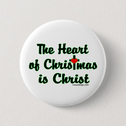 Christus met Kerstmis Ronde Button 5,7 Cm (Voorkant)