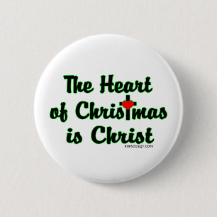 Christus met Kerstmis Ronde Button 5,7 Cm