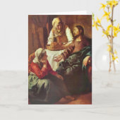 Christus met Maria en Martha - Johannes Vermeer Kaart (Gele Bloem)