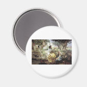 Christus met Martha en Maria circa 1886 Magneet (Voorkant / Achterkant)