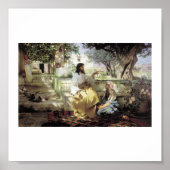 Christus met Martha en Maria circa 1886 Poster (Voorkant)