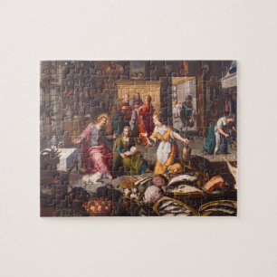 Christus met Martha en Mary door Joos Goemare Legpuzzel