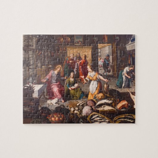 Christus met Martha en Mary door Joos Goemare Legpuzzel (Horizontaal)