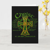 Christus Met Mij Keltisch Kruis St. Patrick Borstp Kaart (Gele Bloem)
