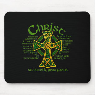 Christus Met Mij Keltisch Kruis St. Patrick Borstp Muismat