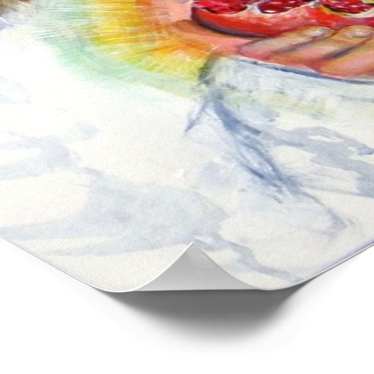 Christus met Pomegranaat Poster (Hoek)