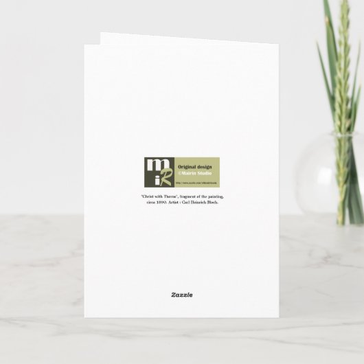 Christus met Thorns. Fine Art Easter Kaarten (Achterkant)