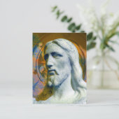 Christus met Tractor Halo 2005 Computer Art. Briefkaart (Staand voorkant)