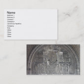 Christus met twee engelen en scènes uit het leven visitekaartje (Voorkant / Achterkant)