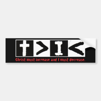 Christus moet toenemen bumpersticker