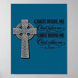Christus naast – St. Patrick Keltisch kruis voorCh Poster