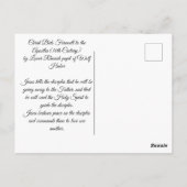 Christus neemt afscheid briefkaart (Achterkant)