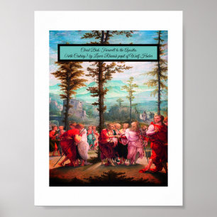 Christus neemt afscheid poster