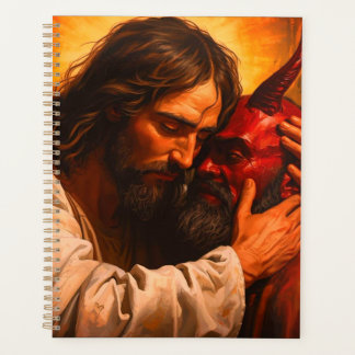 Christus omarmt Lucifer Day Planner Hard Hoesje