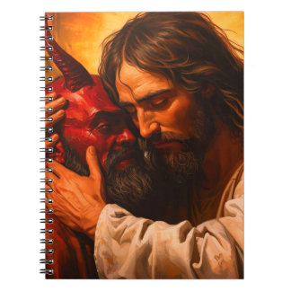 Christus omarmt Lucifer Notitieboek
