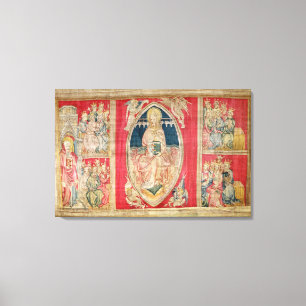 Christus omgekomen met de apocalyptische beesten canvas afdruk