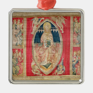 Christus omgekomen met de apocalyptische beesten metalen ornament