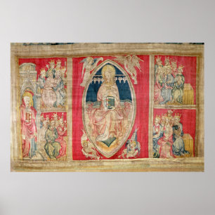 Christus omgekomen met de apocalyptische beesten poster