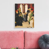 Christus Onder de dokters (olie op het paneel) Canvas Afdruk (Insitu (Woonkamer))
