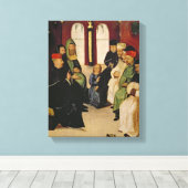 Christus Onder de dokters (olie op het paneel) Canvas Afdruk (Insitu (Houten vloer))