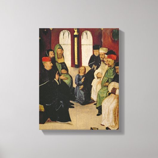 Christus Onder de dokters (olie op het paneel) Canvas Afdruk (Voorkant)
