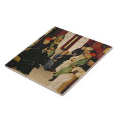 Christus Onder de dokters (olie op het paneel) Tegeltje (Zijkant)