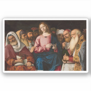Christus onder de schriftgeleerden (1504) sticker