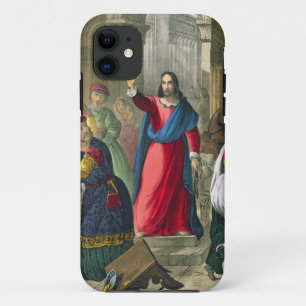 Christus ontruimt de tempel, van een bijbel bedruk iPhone 11 hoesje