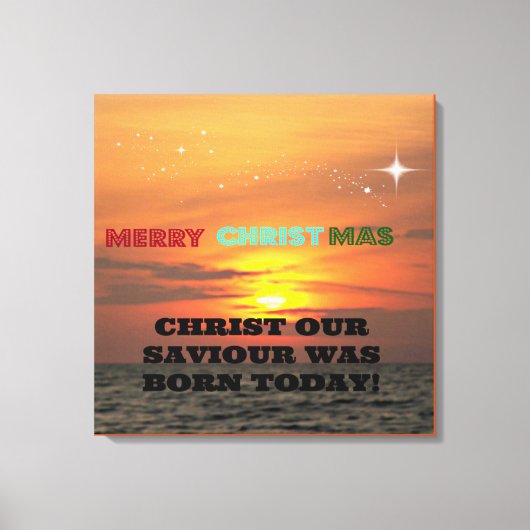 Christus Onze redder is vandaag geboren Canvas Afdruk (Voorkant)