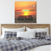 Christus Onze redder is vandaag geboren Canvas Afdruk (Insitu (Slaapkamer))