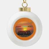 Christus Onze redder is vandaag geboren Keramische Bal Ornament (Voorkant)