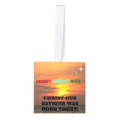 Christus Onze redder is vandaag geboren Kubus Ornament (Voorkant)