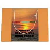 Christus Onze redder is vandaag geboren Large Cadeautasje (Voorkant)