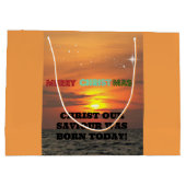 Christus Onze redder is vandaag geboren Large Cadeautasje (Achterkant)