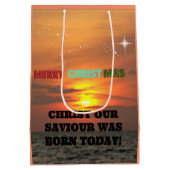 Christus Onze redder is vandaag geboren Medium Cadeauzakje (Achterkant)