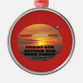 Christus Onze redder is vandaag geboren Metalen Ornament