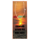 Christus Onze redder is vandaag geboren Wijn Cadeautas (Achterkant)