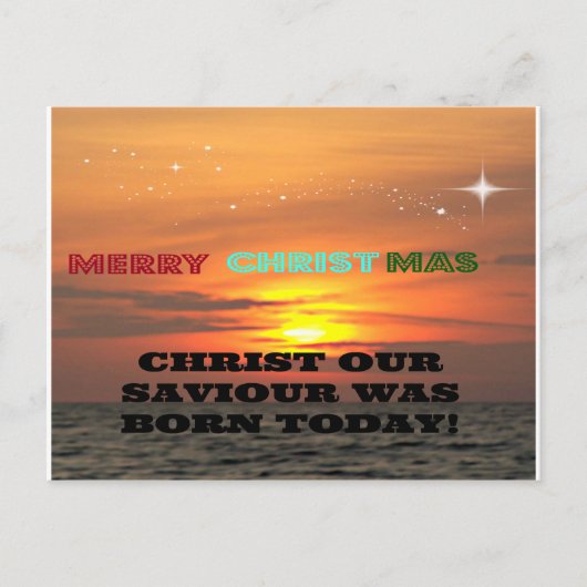 Christus onze Verlosser is vandaag geboren! Briefkaart (Voorkant)