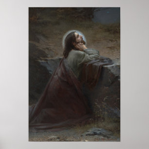 Christus op de berg Olijven (ze zullen klaar zijn! Poster