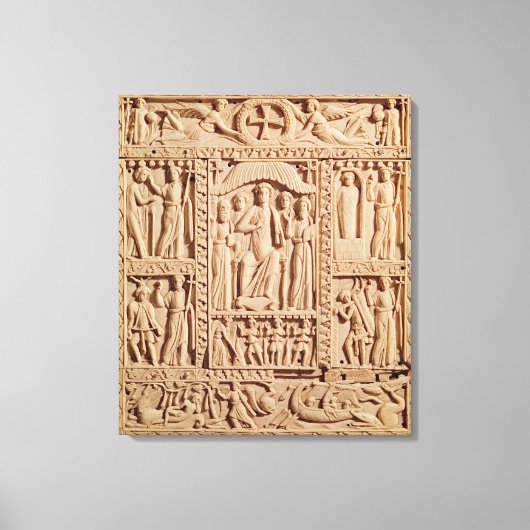 Christus op de troon, van een evangelist canvas afdruk (Voorkant)