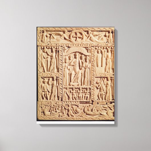 Christus op de troon, van een evangelist canvas afdruk (Voorkant)