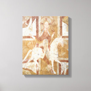 Christus op een wit paard canvas afdruk
